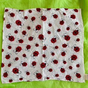 Claire's NEW Vintage Ladybug Girls Bandana Handkerchief 100% Cotton Fabric